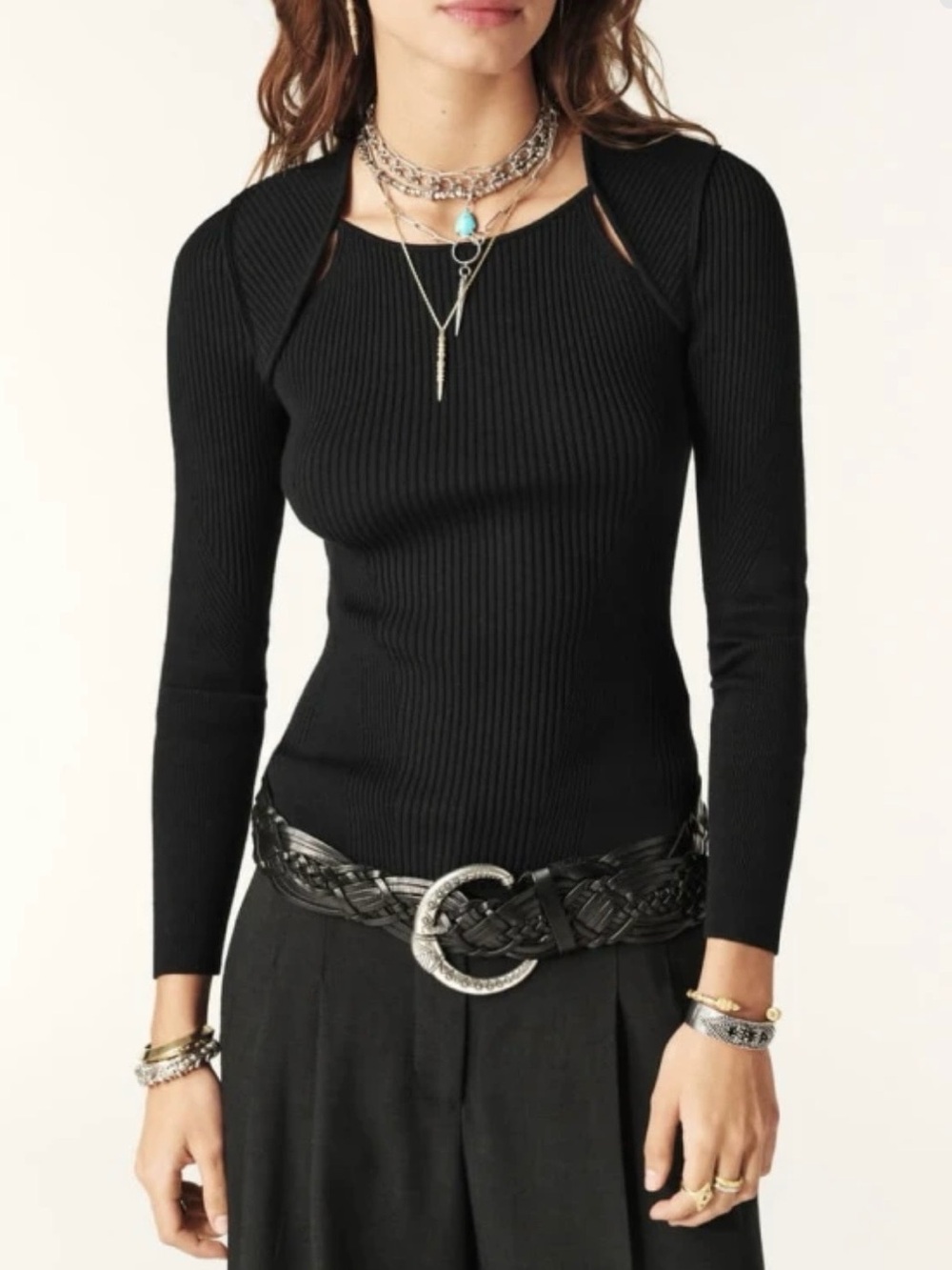Ba&sh Pietra Black Sweater size 2 (us size 6) EUC